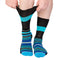3-Pack Diabetic Socks - Blue Stripe, Black Stripe, Marble Grey