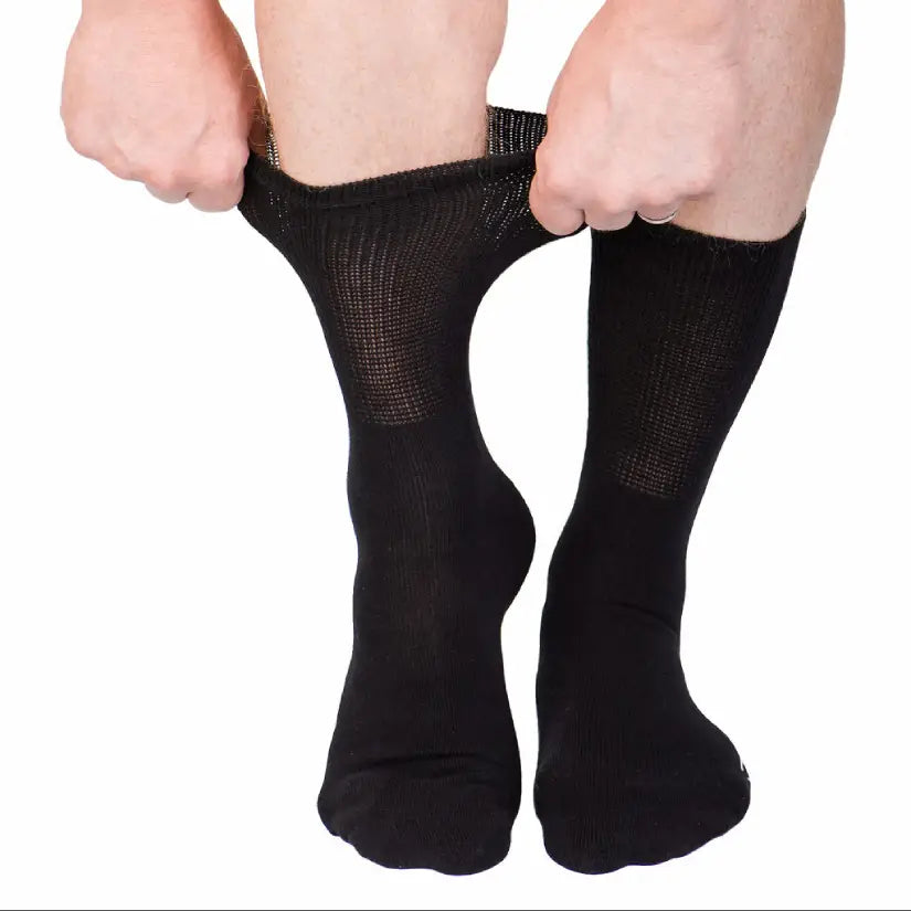 Gripjoy Socks Men's Black Diabetic Socks With Grippers X3 Pairs - 1 Pack  (3-pairs) - Black 1 Pack - 115 requests