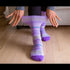 3-Pack Diabetic Socks - Purple Stripe, Chocolate, Grey Lines
