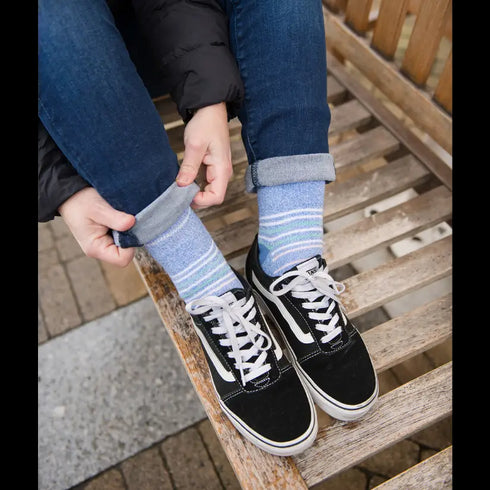 3-Pack Diabetic Socks - Rose, Blue Stripe, Grey Polka Dot