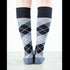 Argyle Synthetic Black/Grey Synthetic Socks - Women's Medical