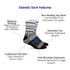 4-Pack Diabetic Socks - Rose Color Bundle