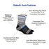 4-Pack Diabetic Socks - Black Color Bundle