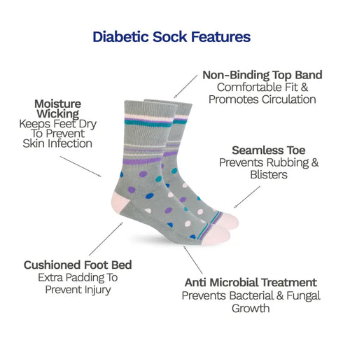 4-Pack Diabetic Socks - Light Color Bundle