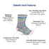 4-Pack Diabetic Socks - Light Color Bundle