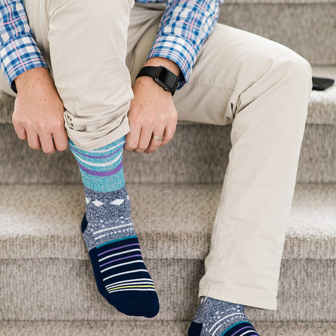 Diabetic Socks - Grey Stars