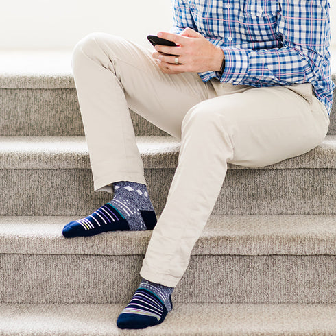 Diabetic Socks - Grey Stars