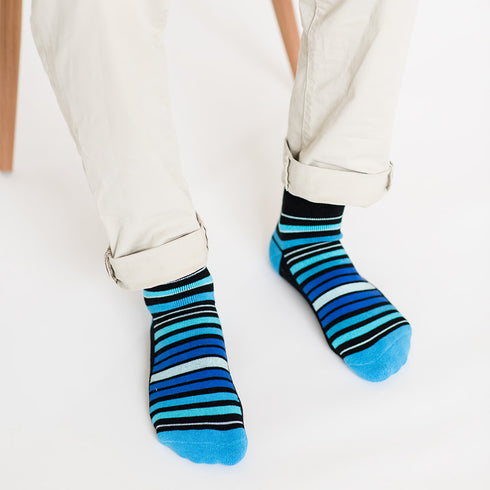Diabetic Socks - Blue Stripes