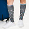 Polka Dot Grey Cotton Energy Socks