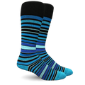Stripe Cotton Blue Socks - Men's Medical