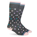Polka Dot Grey Cotton Energy Socks