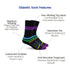 Diabetic Socks - Multi Stripes