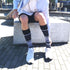 Stripe Cotton Black/Grey Energy Socks
