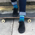 Stripe Cotton Blue Socks - Women's Medical