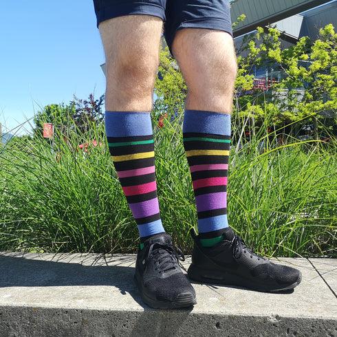 Stripe Cotton Black Multi Energy Socks