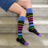 Stripe Cotton Multi-colour Socks - Women's Medical