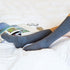 Solid Cotton Grey Energy Socks