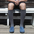 Solid Cotton Grey Energy Socks