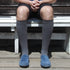 Solid Cotton Grey Energy Socks