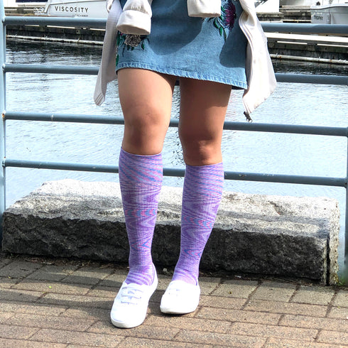 Space Dyed Cotton Purple/Blue Energy Socks