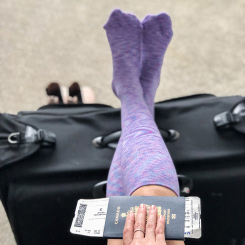 Space Dyed Cotton Purple/Blue Energy Socks