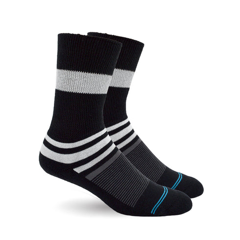 Black Stripe Diabetic Socks for Men, Diabetic Socks For Women, Neuropathy, Non Binding, Seamless