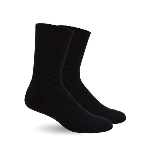 Diabetic Socks for Men, Diabetic Socks For Women, Neuropathy, Non Binding, Seamless - Solid Black