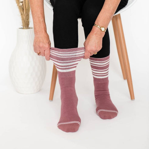 Diabetic Socks - Rose