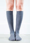 Solid Grey Cotton Socks - Women's Medical