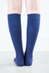Solid Navy Cotton Socks - Women's Medical