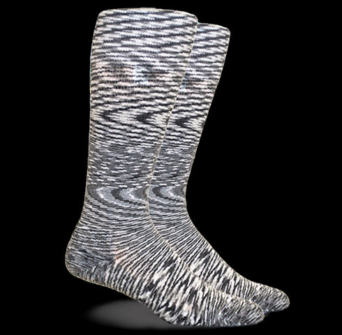Space Dyed Cotton Grey/White Energy Socks