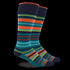 Stripe Cotton Teal - Medical Compression Socks