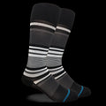 Stripe Cotton Black/Grey Energy Socks