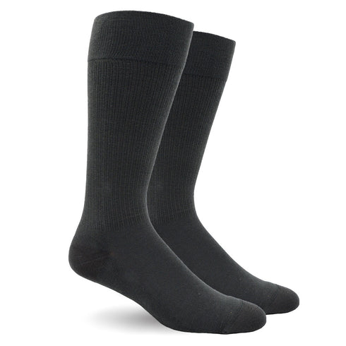 Solid Grey Cotton Socks - Men's Medical