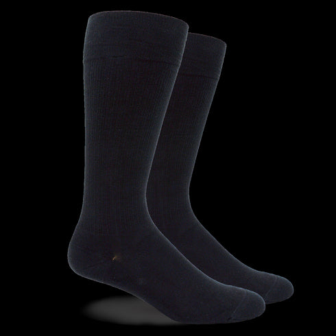 Solid Black Cotton - Medical Compression Socks