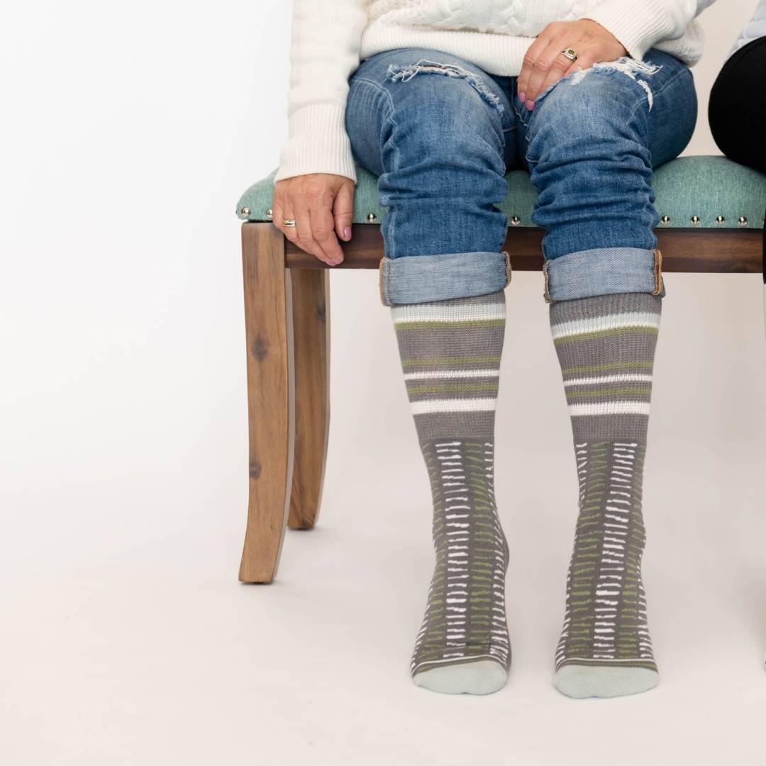 Diabetic Socks Grey Lines Dr. Segal's